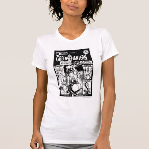 Grüne Laterne - Grün schattiertes Comic, Schwarzes T-Shirt