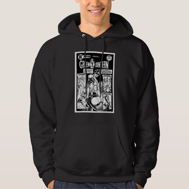 Grüne Laterne - Grünes schattiges Comic, Schwarz u Hoodie (Vorderseite)