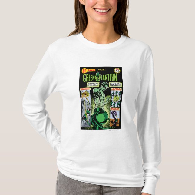 Grüne Laterne - Grünes schattiges Comic T-Shirt (Vorderseite)