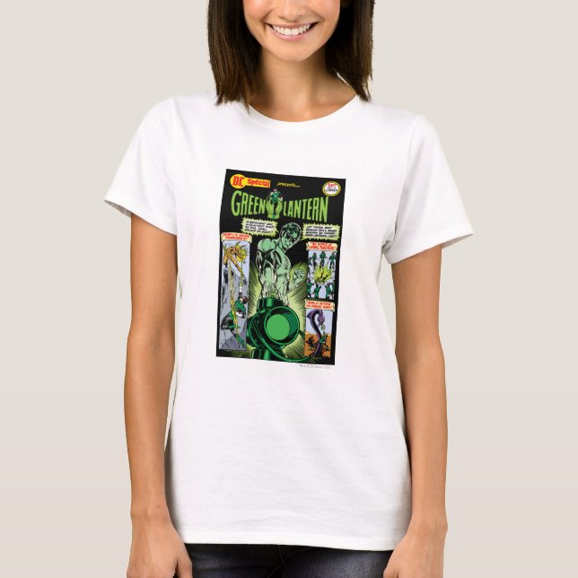 Grüne Laterne - Grünes schattiges Comic T-Shirt (Vorderseite)