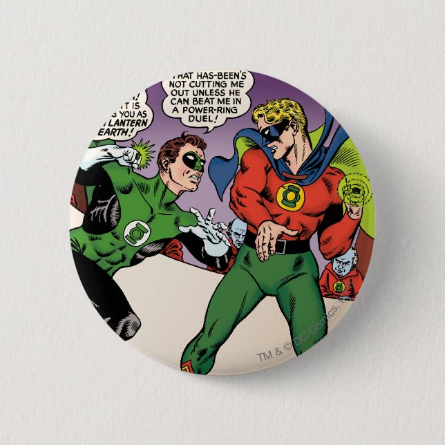 Grüne Laterne im Ring Button (Vorderseite)