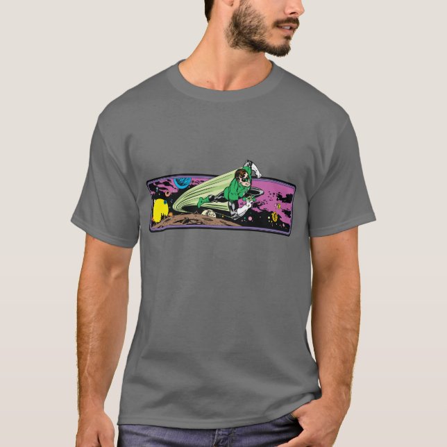Grüne Laterne im Weltraum T-Shirt (Vorderseite)