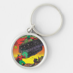 Grüne Laterne in den Gräben Schlüsselanhänger