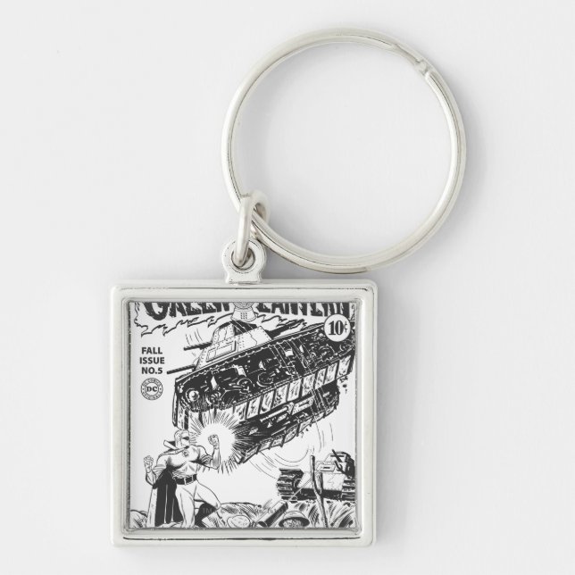 Grüne Laterne in den Gräben, Schwarz und Weiß Schlüsselanhänger (Vorne)