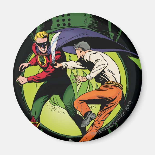 Grüne Laterne mit Kampffläche Magnet (Vorne)