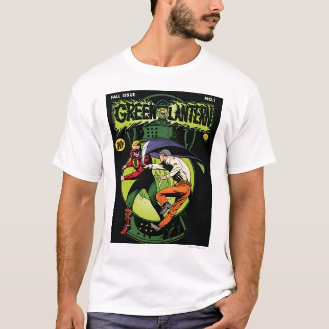Grüne Laterne mit Kampffläche T-Shirt (Vorderseite)