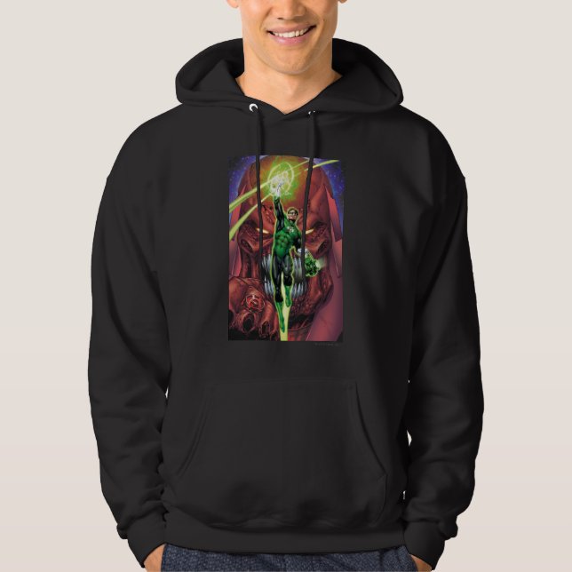 Grüne Laterne mit Lichtstrom - Farbe Hoodie (Vorderseite)