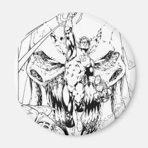 Grüne Laterne mit Lichtstrom Magnet