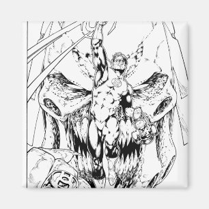 Grüne Laterne mit Lichtstrom Magnet