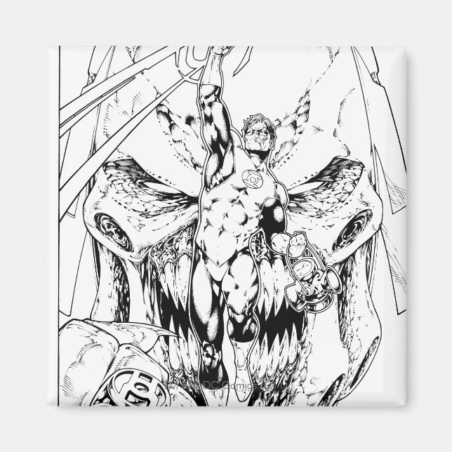 Grüne Laterne mit Lichtstrom Magnet (Vorne)