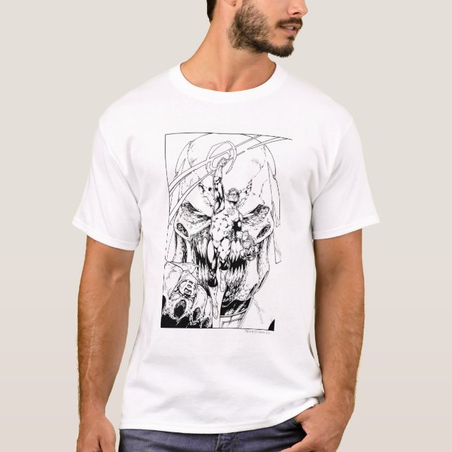 Grüne Laterne mit Lichtstrom T-Shirt (Vorderseite)