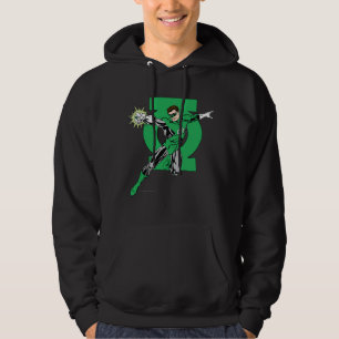 Grüne Laterne mit Logo-Hintergrund Hoodie