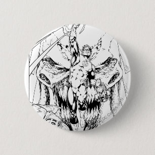 Grüne Laterne mit Strom des Lichtes Button