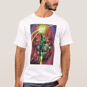 Grüne Laterne mit Strom des Lichtes - Farbe T-Shirt