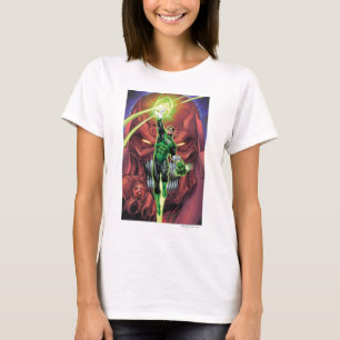 Grüne Laterne mit Strom des Lichtes - Farbe T-Shirt