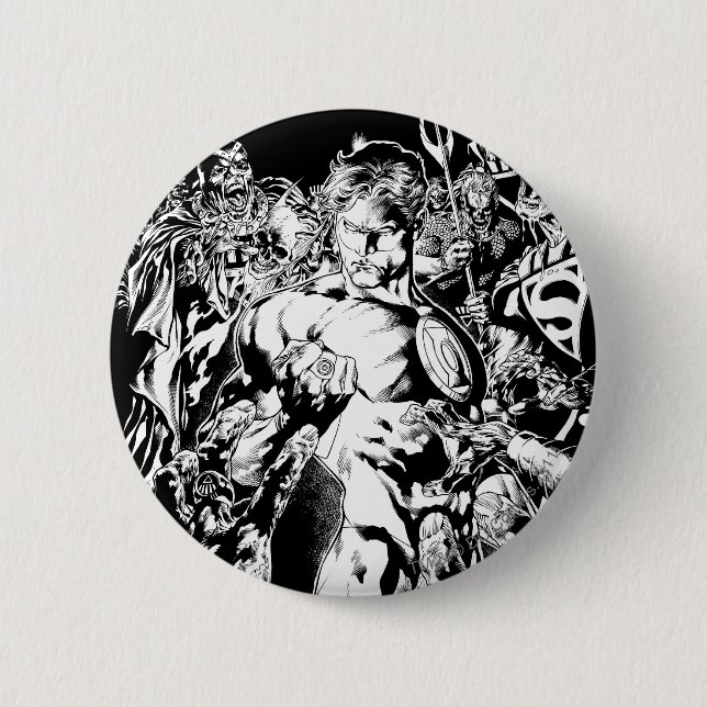 Grüne Laterne umgeben Button (Vorderseite)