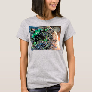 Grüne Laterne und der Mond T-Shirt