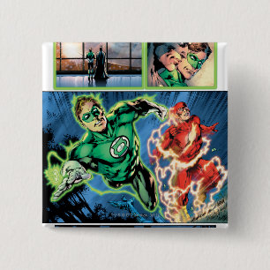 Grüne Laterne und die grelle Platte Button