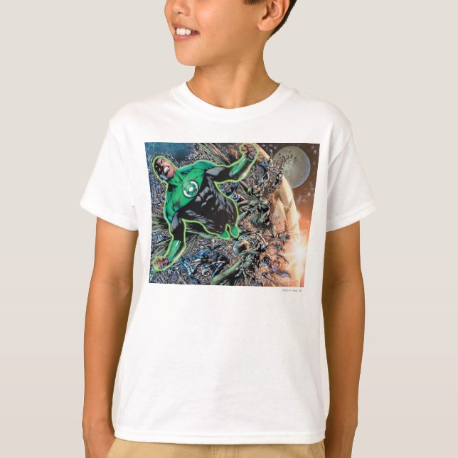 Grüne Laterne und Mond T-Shirt (Vorderseite)