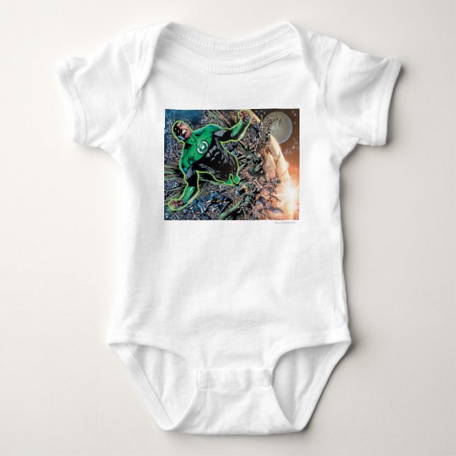 Grüne Laterne und Mond T-Shirt (Vorderseite)
