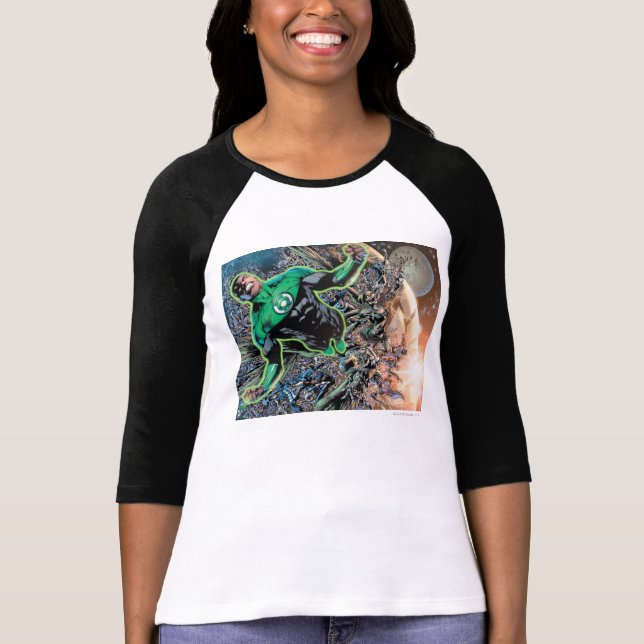 Grüne Laterne und Mond T-Shirt (Vorderseite)