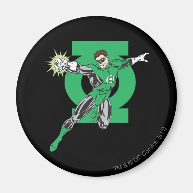 Grüne Laterne und Symbol Magnet (Vorne)