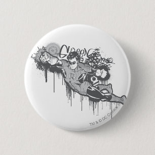 Grüne Laterne - verdrehte Unschuld BW Button