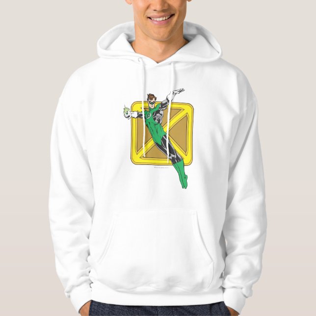 Grüne Laterne verlängert Arme Hoodie (Vorderseite)