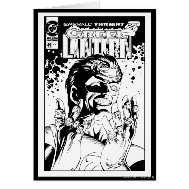 Grüne Laterne - Viele Ringe, schwarz und weiß (Vorne)