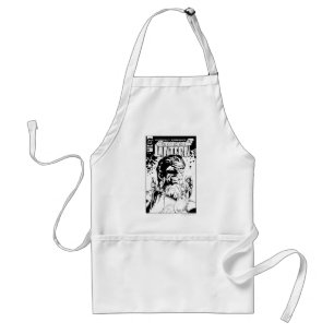 Grüne Laterne - Viele Ringe, schwarz und weiß Schürze