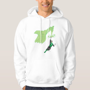 Grüne Laterne - völlig übertragen, mit Maschine Hoodie
