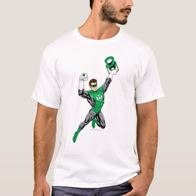 Grüne Laterne - Vollständig ausgerendert, mit Late T-Shirt (Vorderseite)