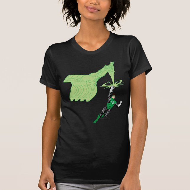 Grüne Laterne - Vollständig gerendert, mit Maschin T-Shirt (Vorderseite)