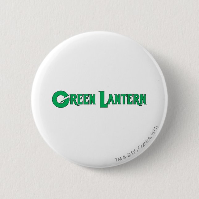 Grüne Laternen-Buchstaben 2 Button (Vorderseite)