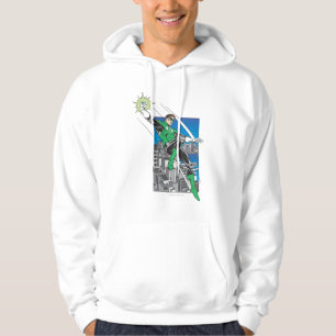 Grüne Laternen-Länder in der Stadt Hoodie