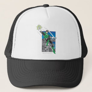Grüne Laternen-Länder in der Stadt Truckerkappe