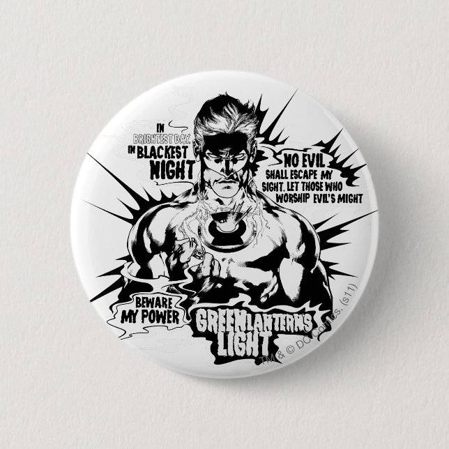 Grüne Laternen-Text-Collage Button (Vorderseite)