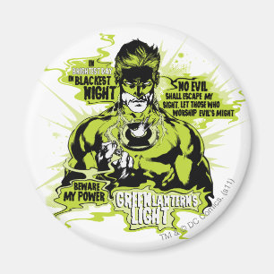 Grüne Laternen-Text-Collage - Farbe Magnet