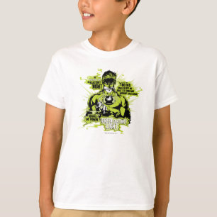 Grüne Laternen-Text-Collage - Farbe T-Shirt