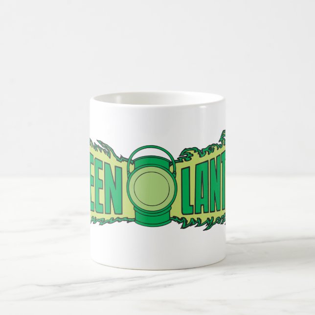 Grüne Laternenbuchstaben 1 Kaffeetasse (Mittel)