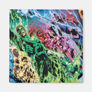 Grüne Laternengruppe - Farbe Magnet