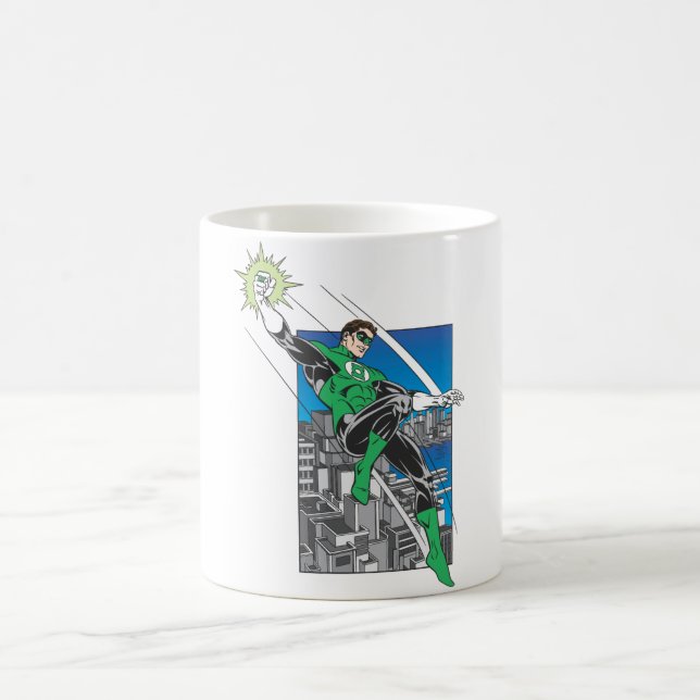 Grüne Laternenländer in der Stadt Tasse (Mittel)