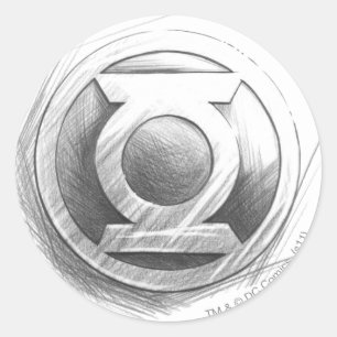 Grüne Laternenzeichen Runder Aufkleber