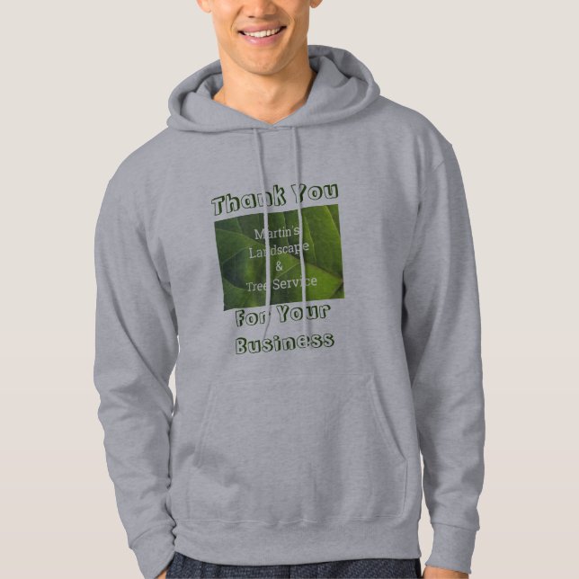 Grüne Leaf-Foto-Mitarbeiter der Werbeaktion Hoodie (Vorderseite)