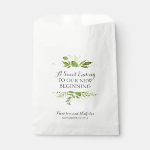 Grüne Leaf Gastgeschenk Hochzeit Taschen, rustikal Geschenktütchen