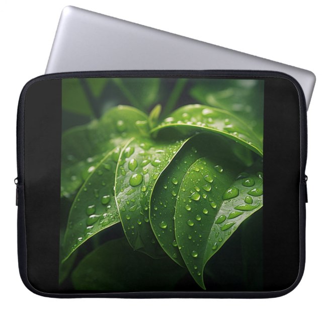 GRÜNE LEAF LAPTOP SLEEVE (Vorderseite)