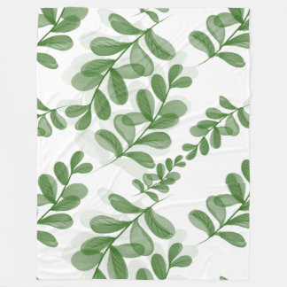 Grüne Leaf Zweigstelle Art Fleecedecke