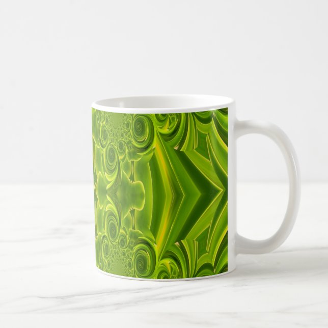 Grüne, lebendige Swirl-Tasse Kaffeetasse (Rechts)