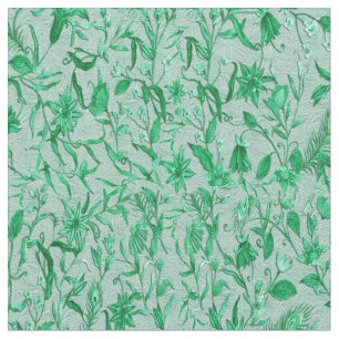 Grüne leere Blume auf skulpturenstrukturierter Rüc Stoff