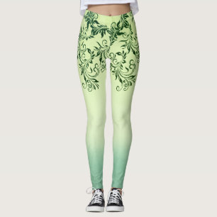 Grüne Leggings mit grüner Linde